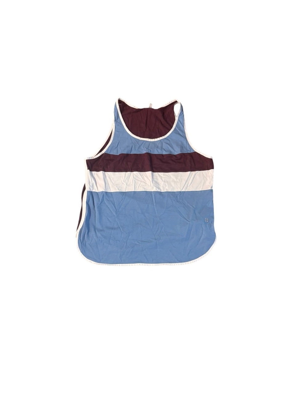 Sweaty Betty Reversible Tank Top Women’s Large Blue Burgundy White Mesh Workout